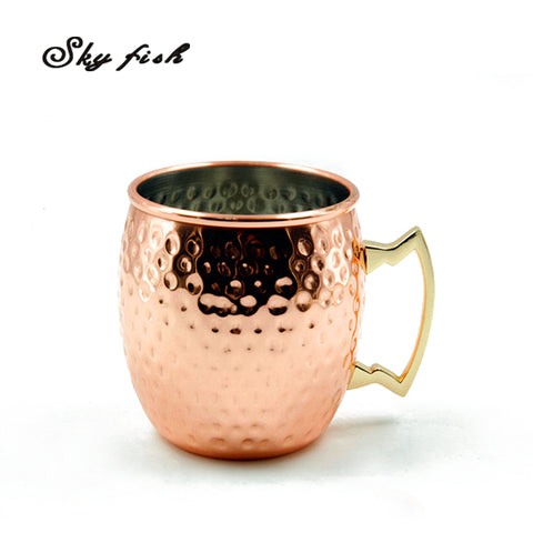 Hammered Copper Plated Mug